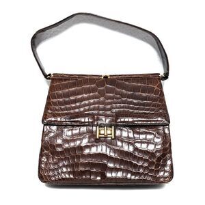 RENDL ORIGINAL 50's/60's Brown Alligator Handbag